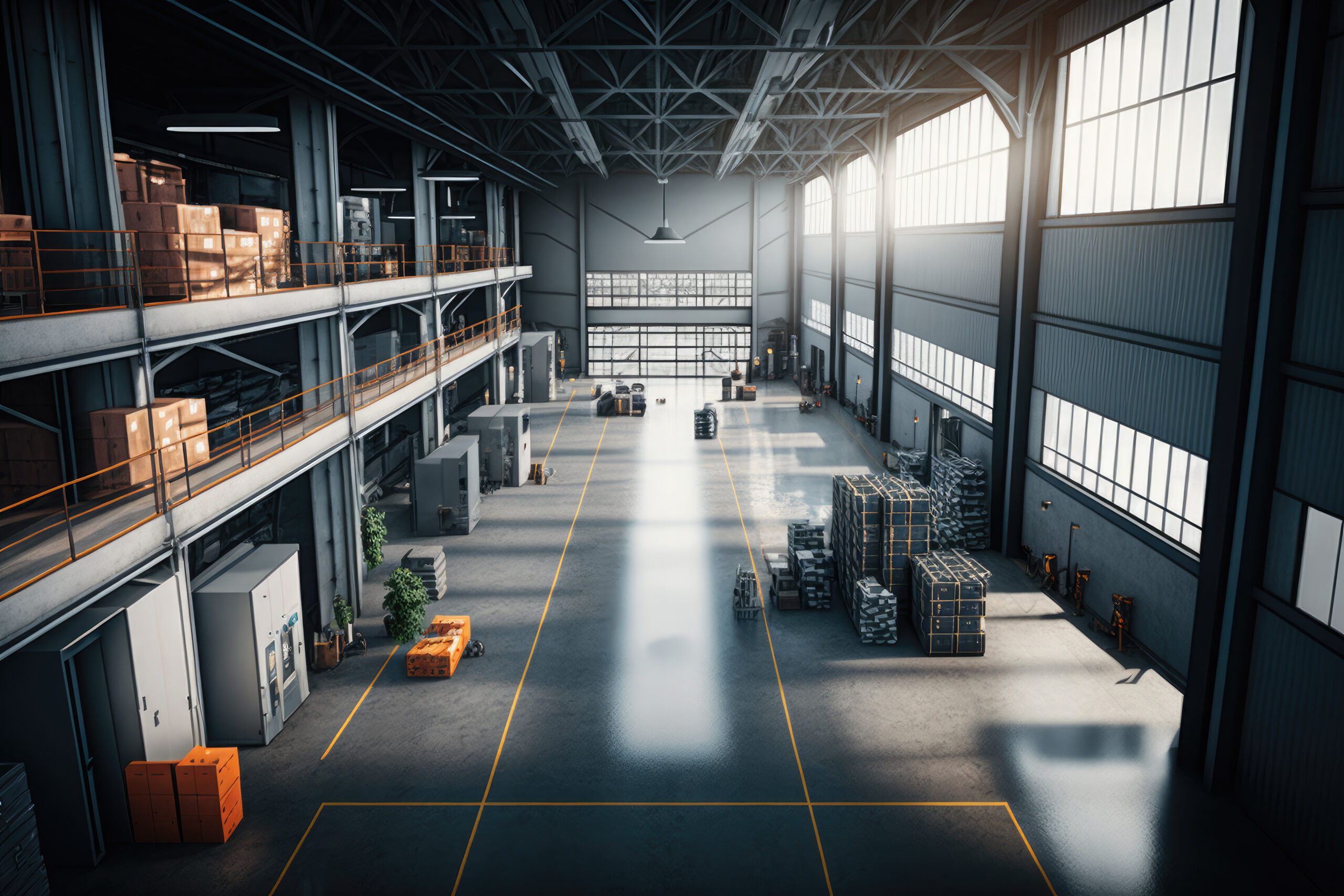 interior large logistics warehouse ai generative scaled 1